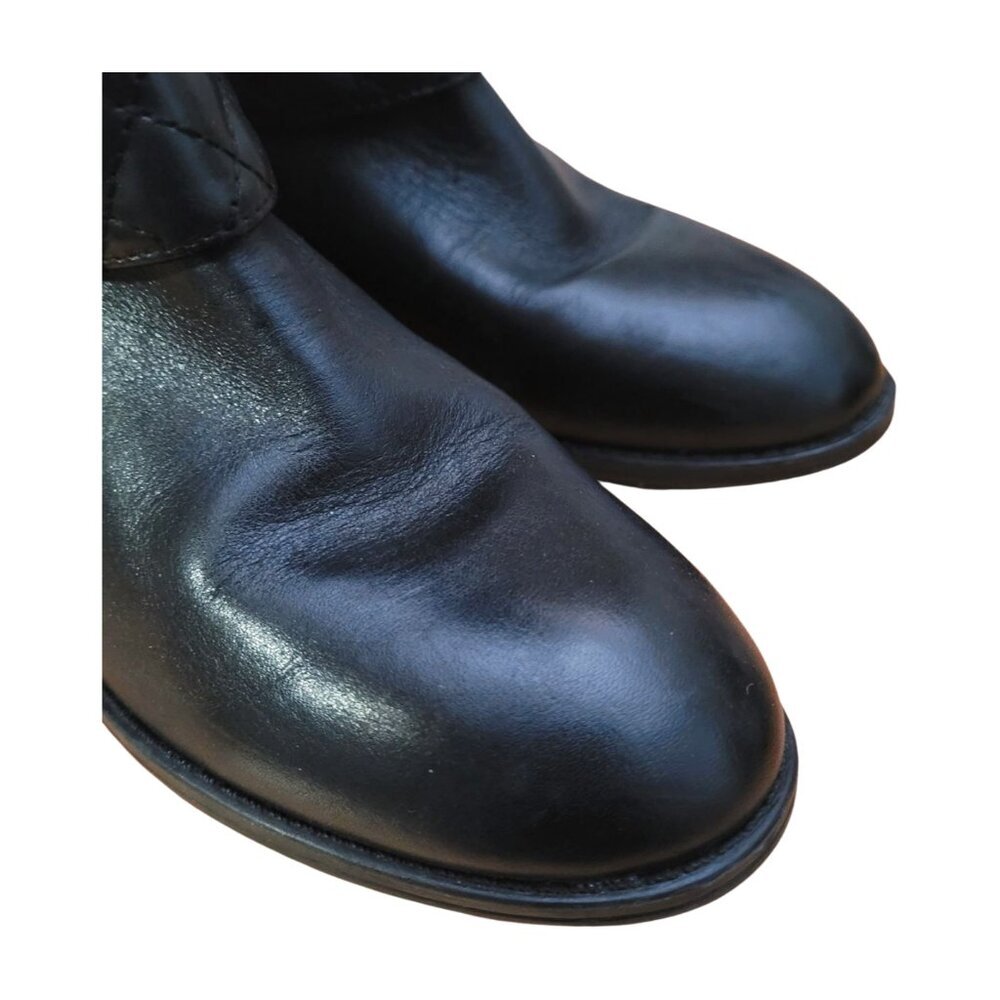 Lauren Ralph Lauren Meveah Black Leather Knee High Riding Boots 6.5 B - Picture 7 of 9